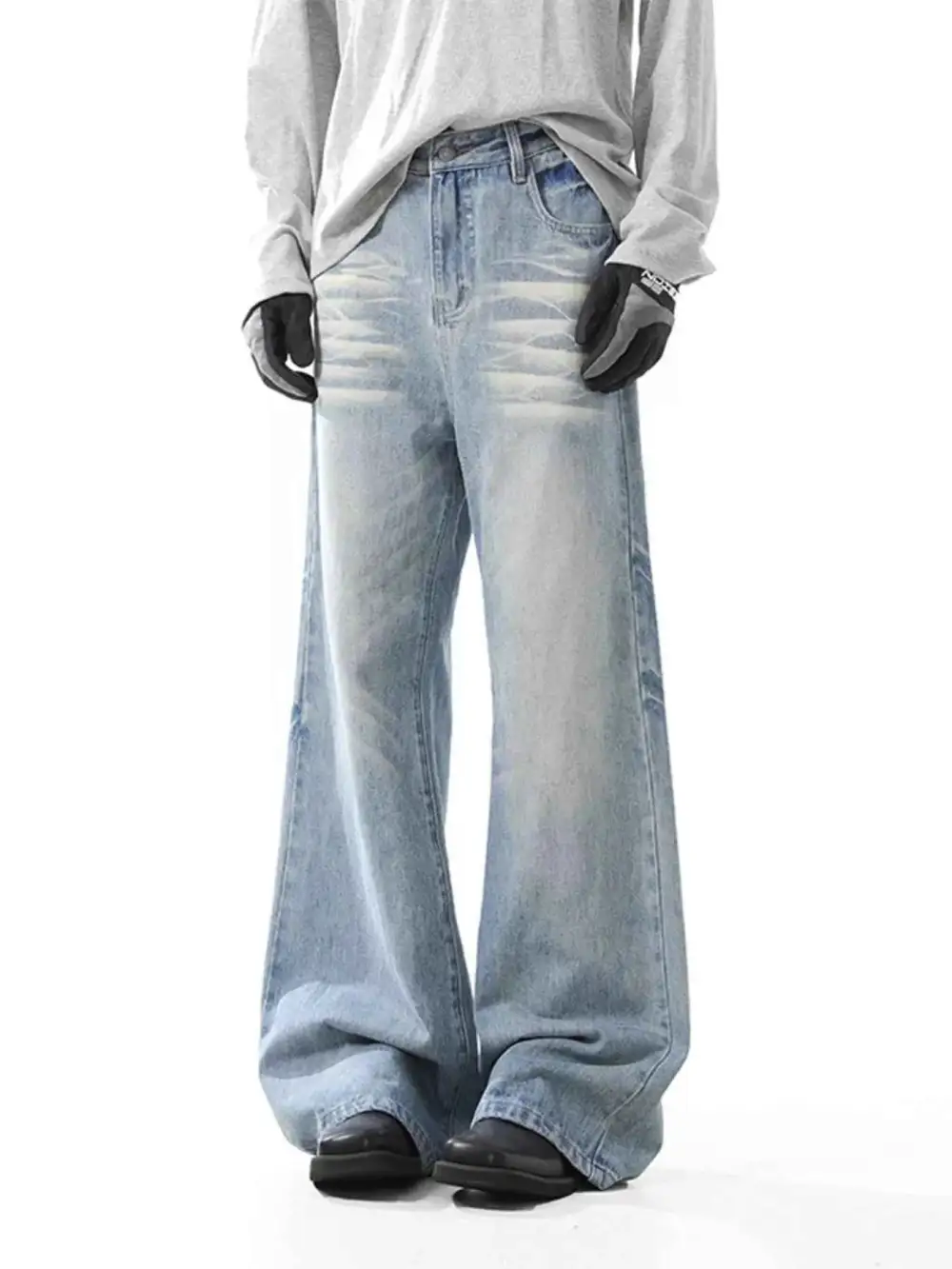 Laid Back Washed Wide Leg Jeans