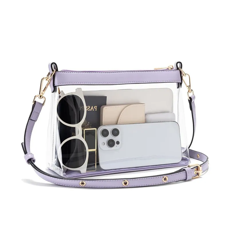 PVC transparent bag, European and American cross-border simple small square bag