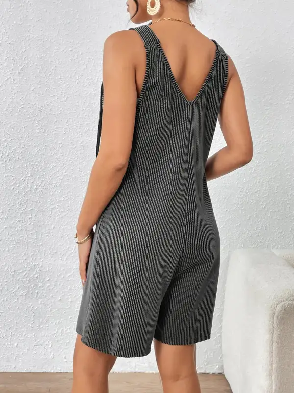 Easygoing Pocket Jumpsuit Romper