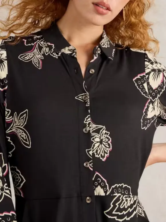 Maxi Jersey Shirt Dress