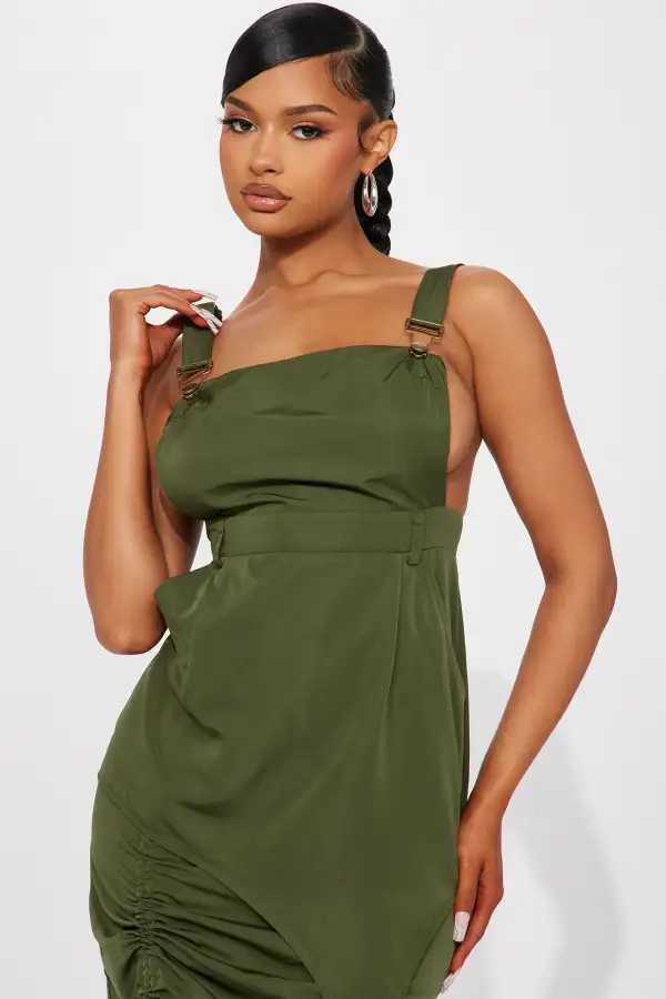 Marla Parachute Maxi Dress - Olive