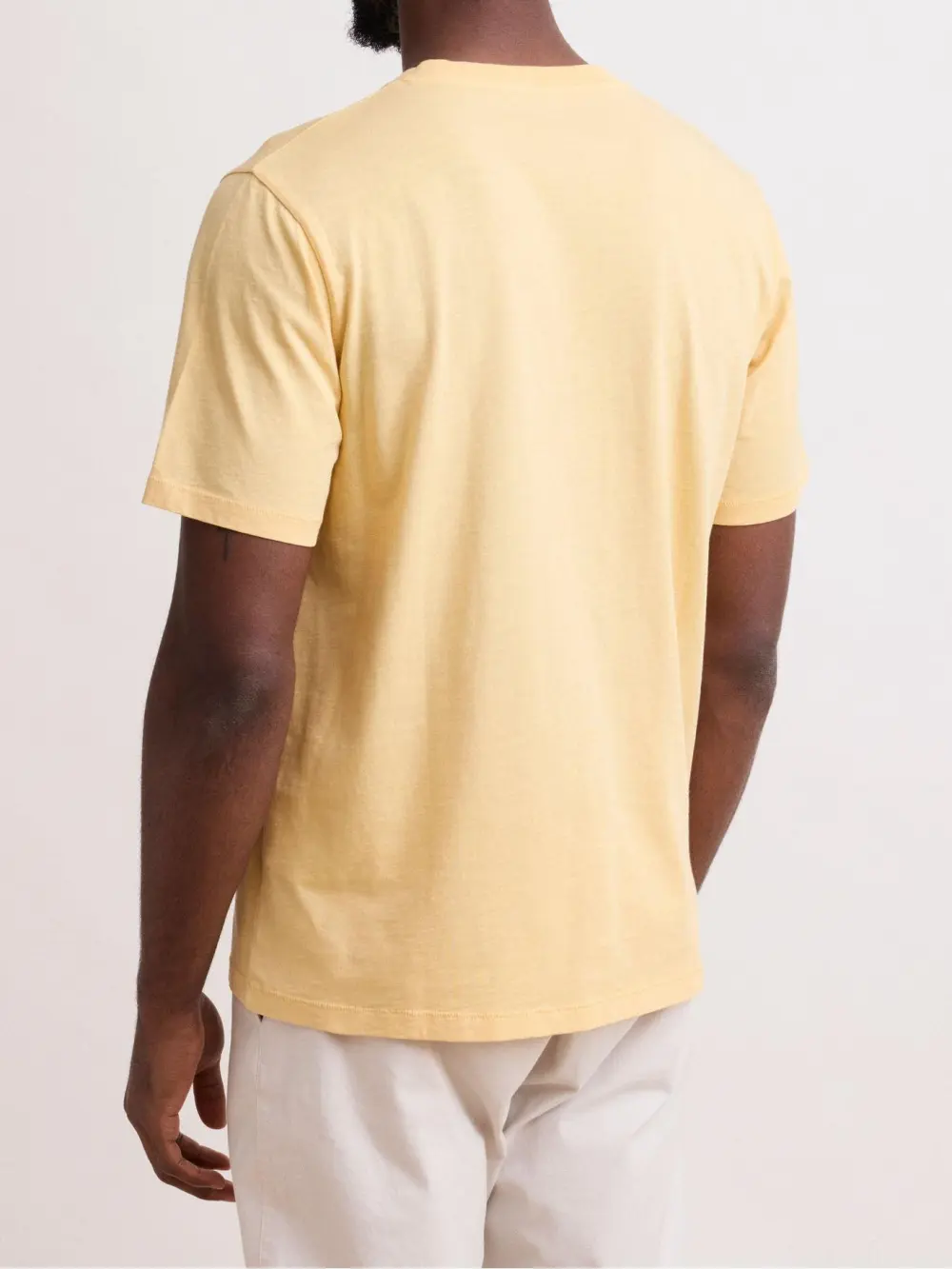Comfortable Casual Breathable Daily Faded Yellow T-Shirt