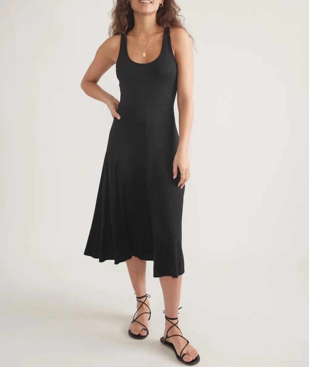 Lexi Rib Fit and Flare Midi Dress