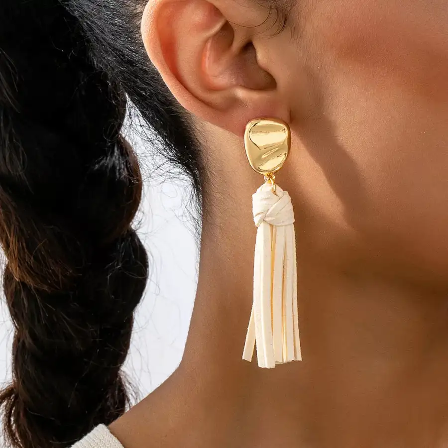 K Gold Plated Tassel Earrings