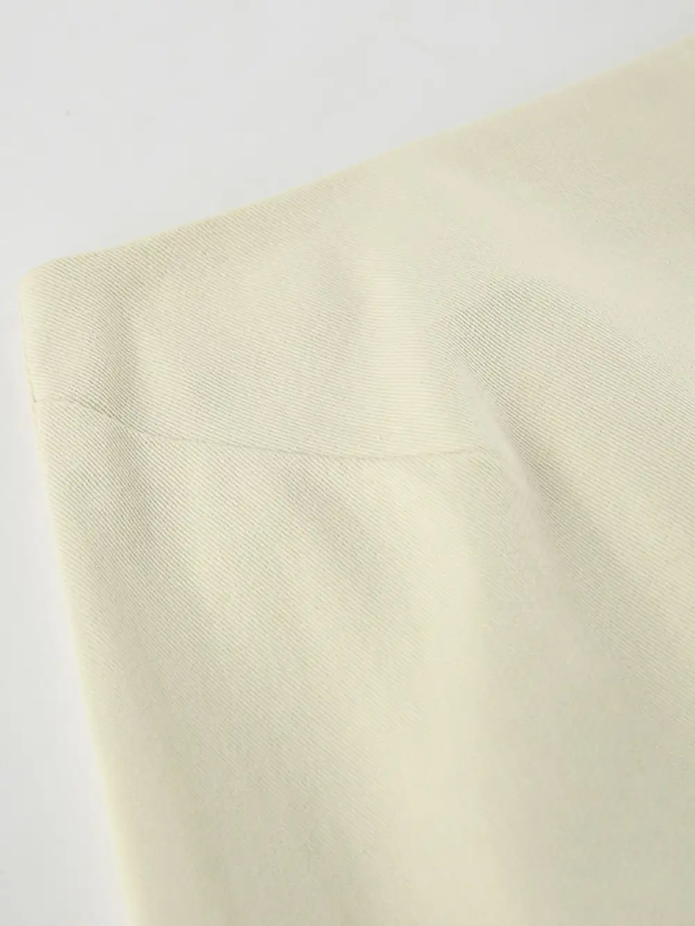 Cotton Blend Slit Skirt