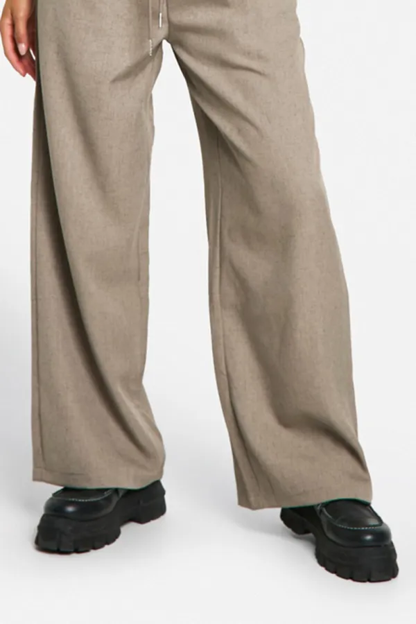 Loose Wide Leg Elastic Waist Women's Trousers