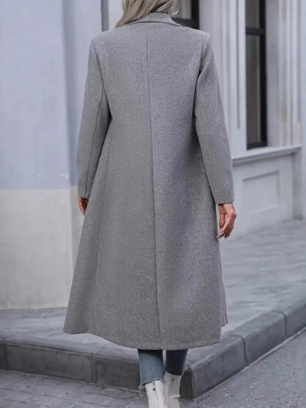 Double-breasted Longline Overcoat Jacket