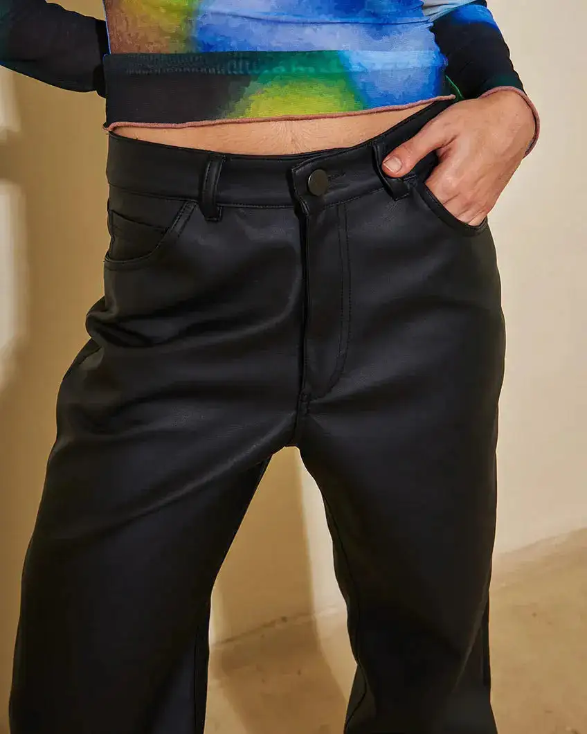 Low Leather Pants