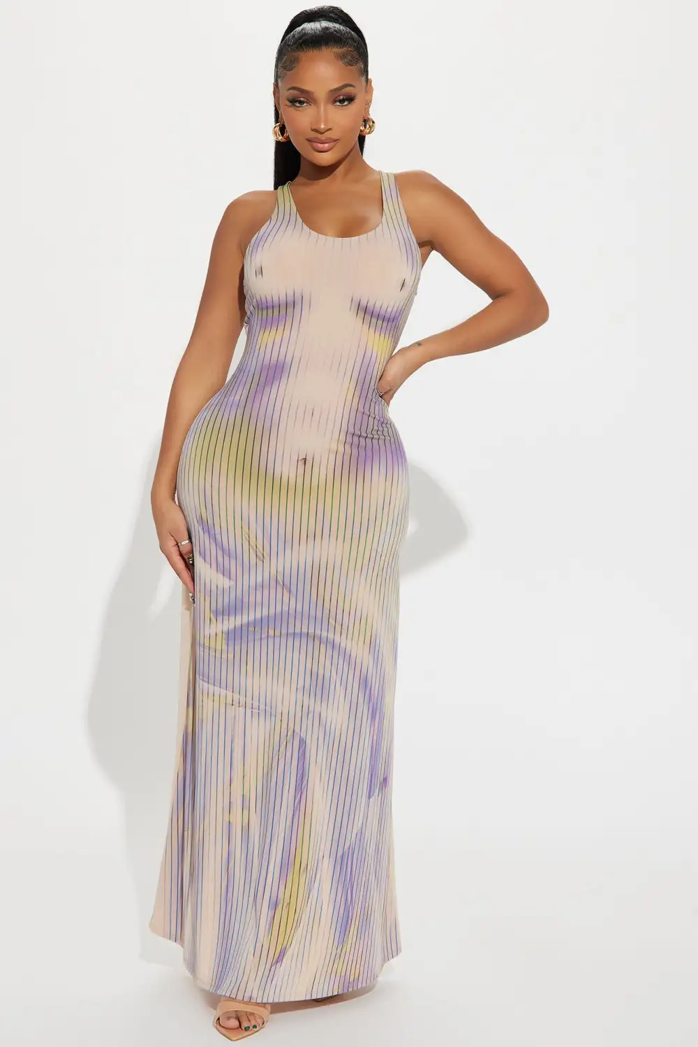Give Me Body Maxi Dress - Nude/combo