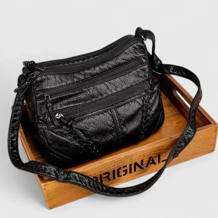 Textured Structured Leather Handbag