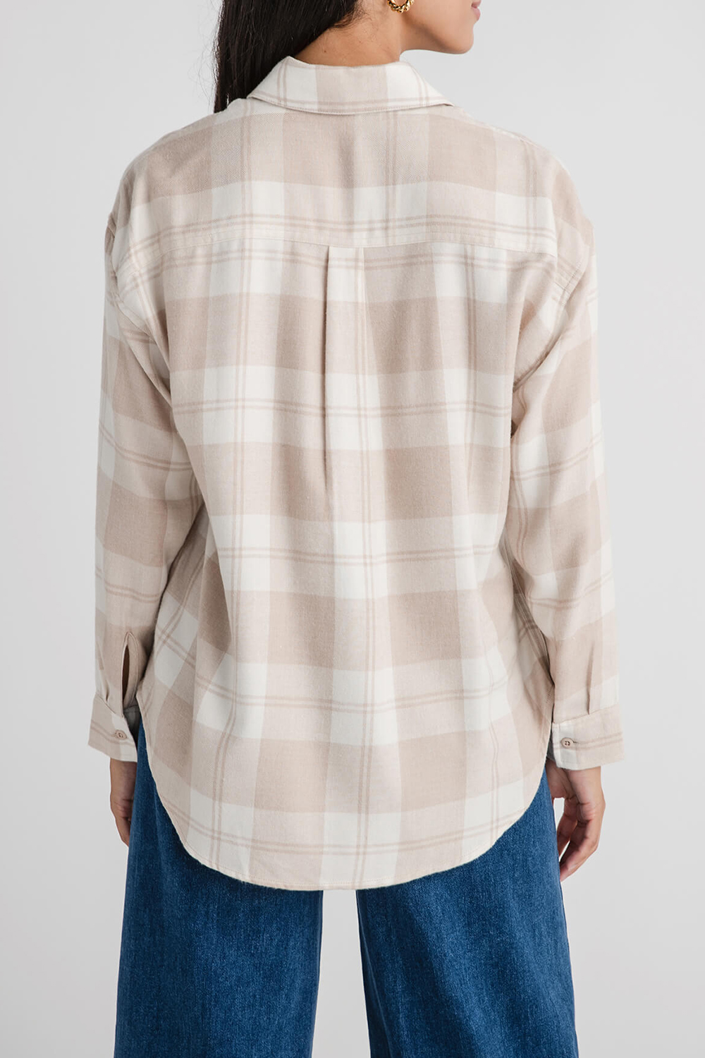 Z Supply River Plaid Button Up Shirt - putty