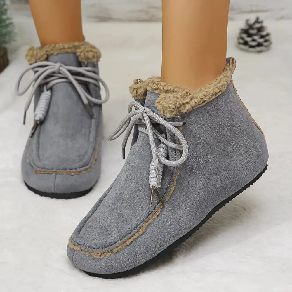 Refined Plush Lined Ankle Boots