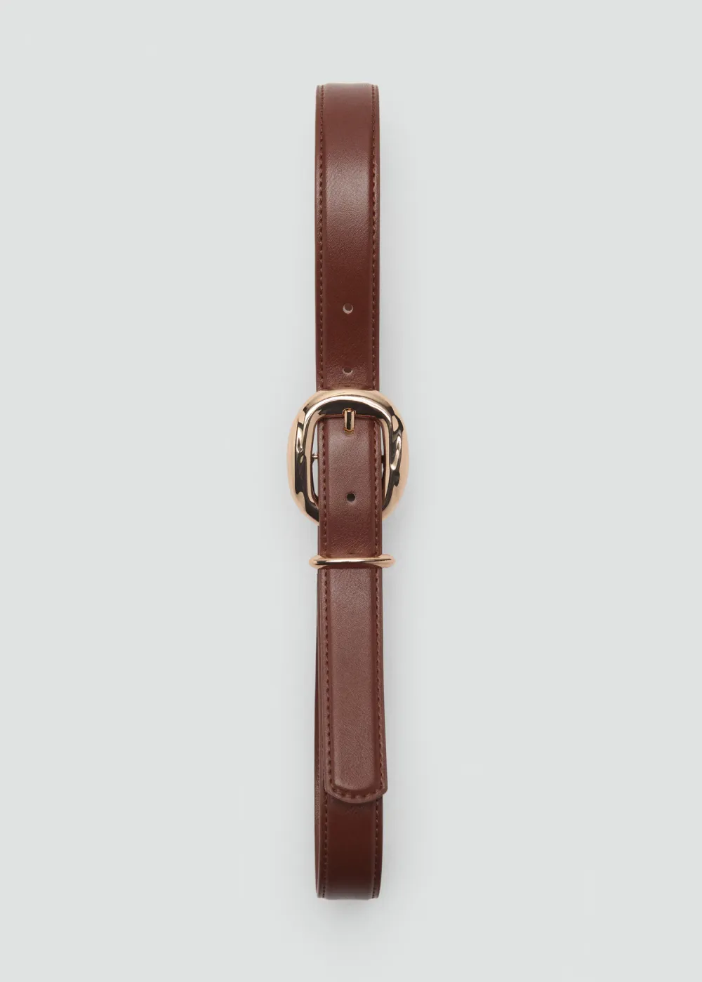 Casual Style Plain Rounded  Buckle Belts