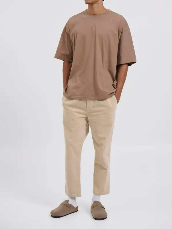 Simple Casual And Daily Light Brown Tee