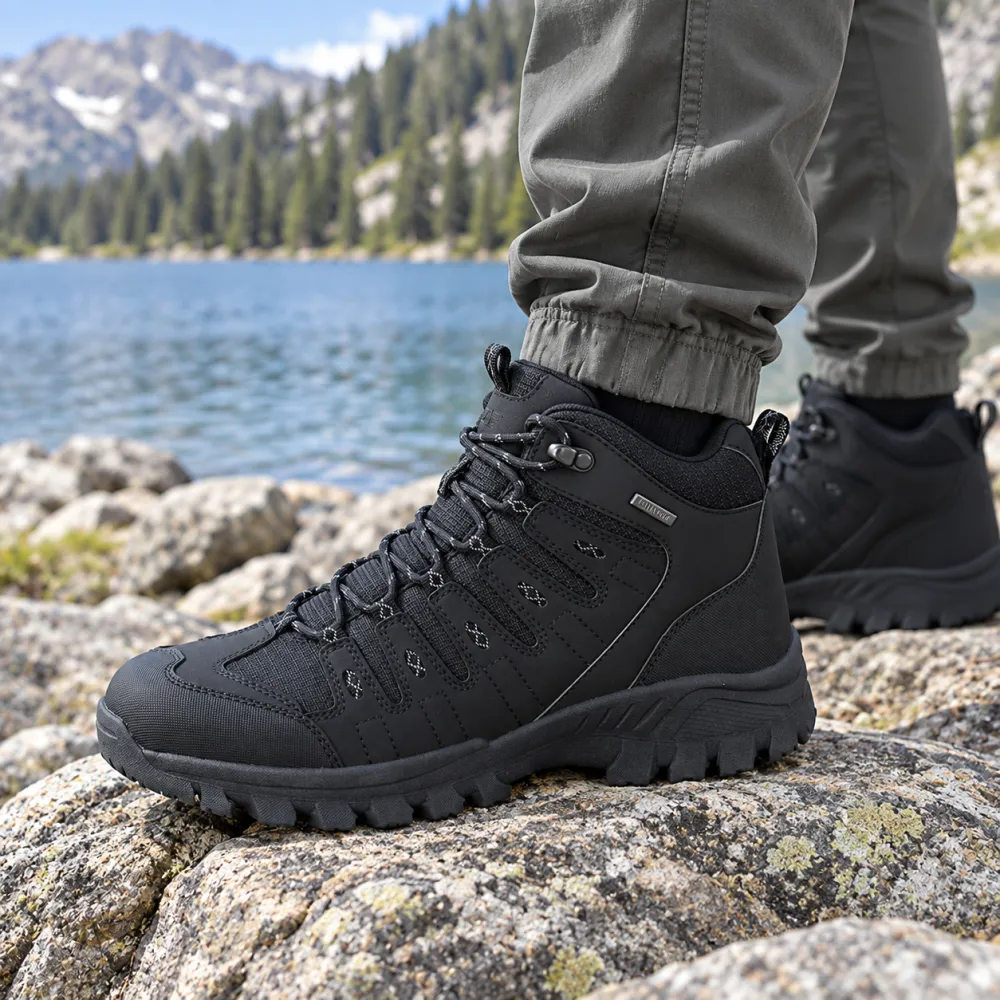 ⏰Limited Time Deal: Up to 70% Off — Men's High-Top Hiking Boots — Outdoor Trekking Shoes — Breathable, Lightweight, Wide Toe Box, Arch Support, Cushioned, Waterproof, Non-Slip