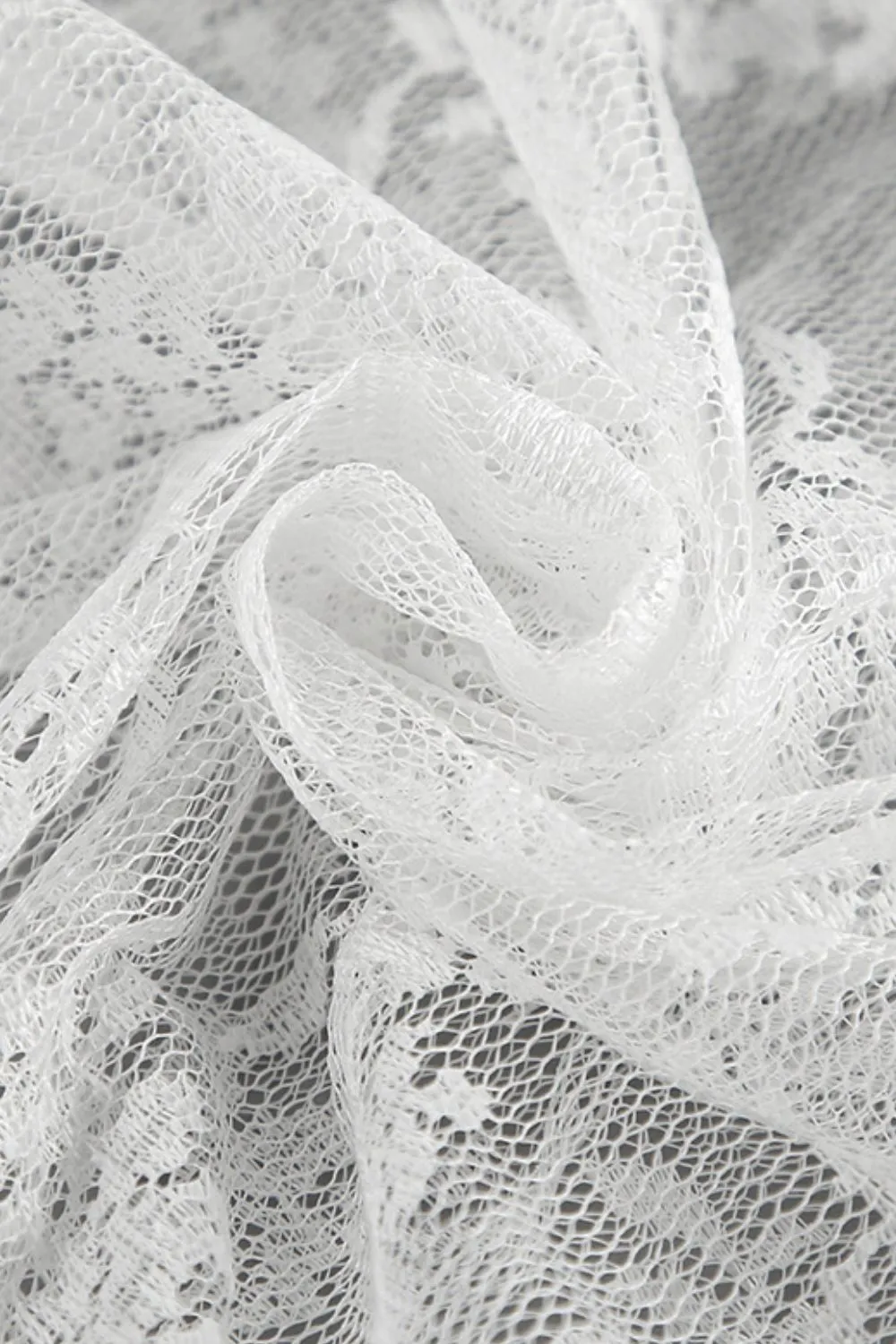 Lace Elastic Waist Maxi Skirt