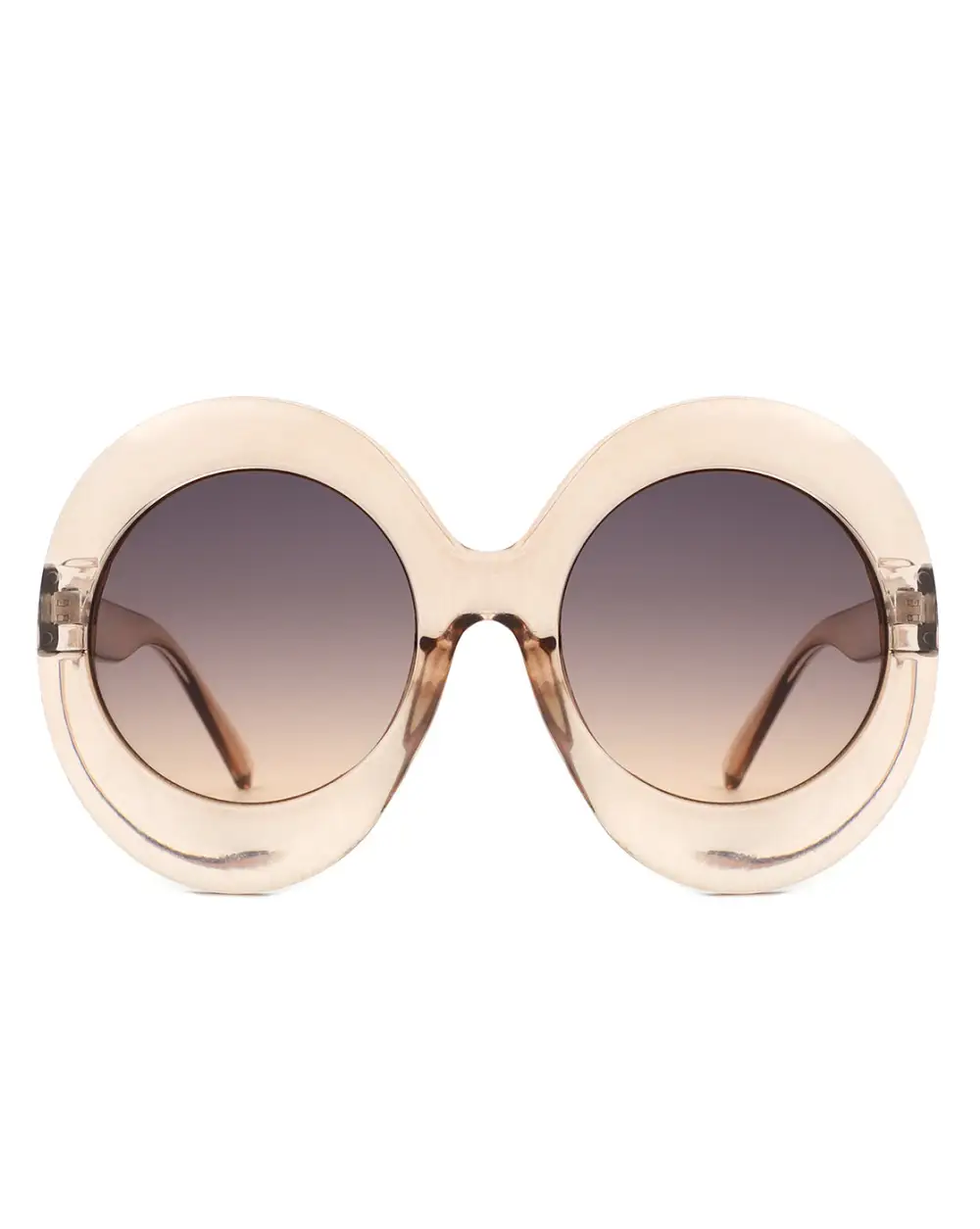 Lightweight Oval Round Frame Sunglasses