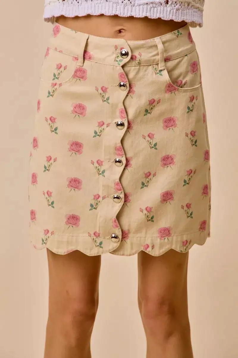 Floral So Mini Skirt