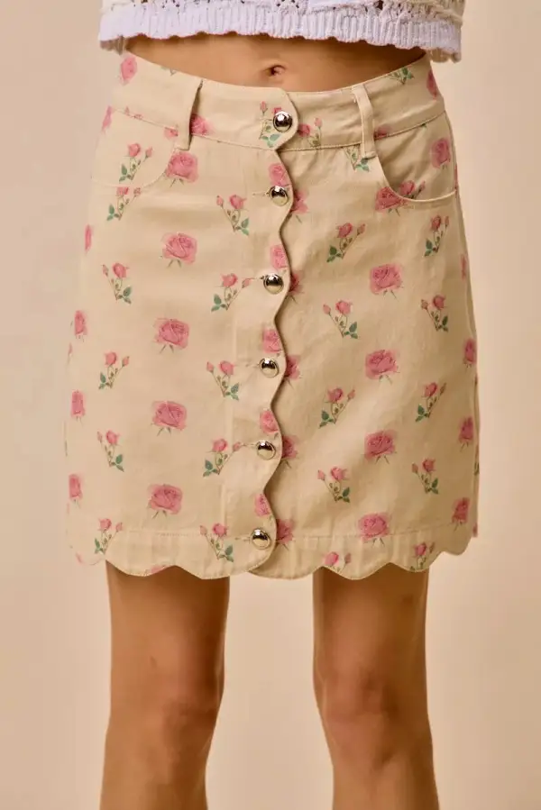Floral So Mini Skirt