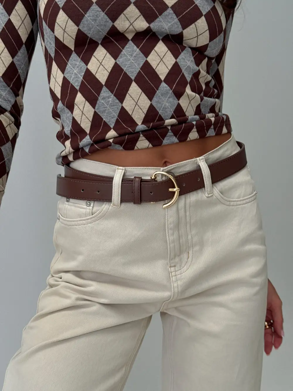 Lounge Buckle Faux Leather Belt