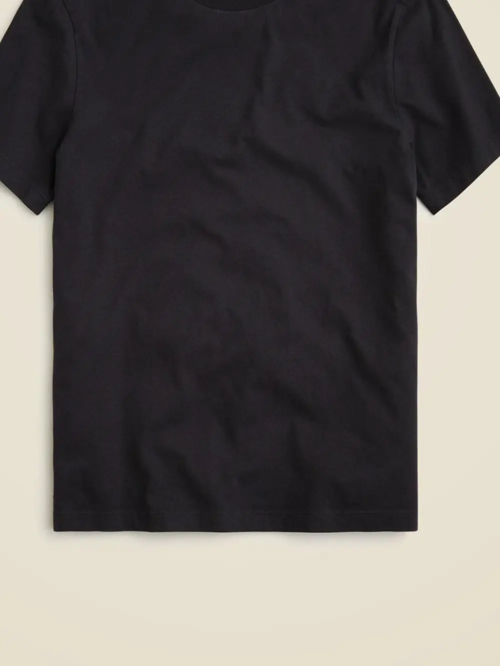 Black Short Sleeve Round Neck Broken T-Shirt