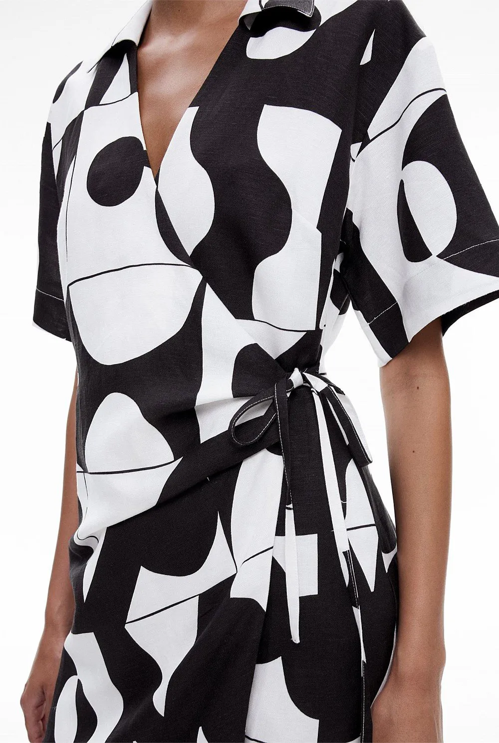 Retro Bow Tie Color Block Dress