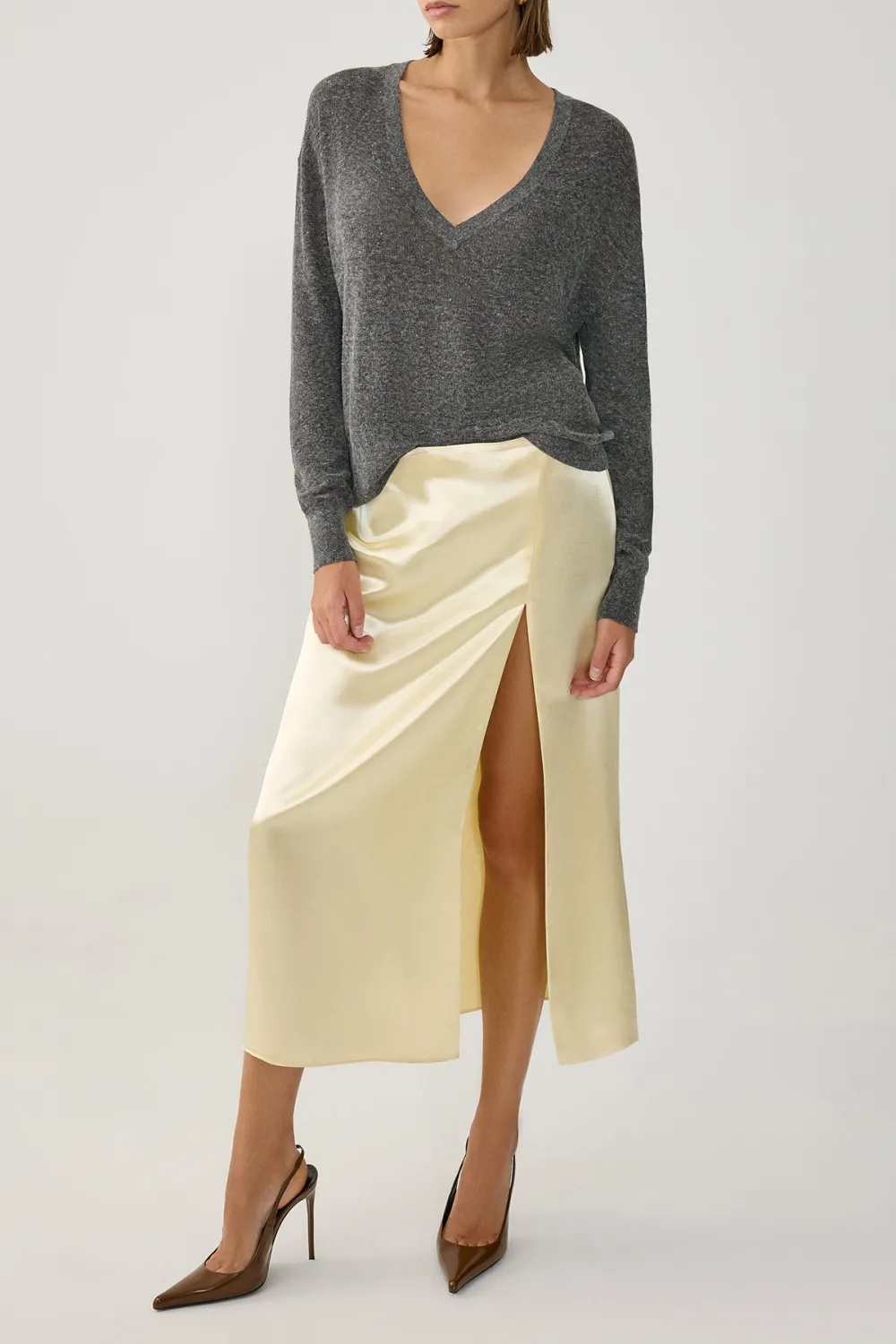 V-Neck Knitwear Sweater