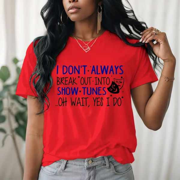 Women's Irregular Lettered T-shirt