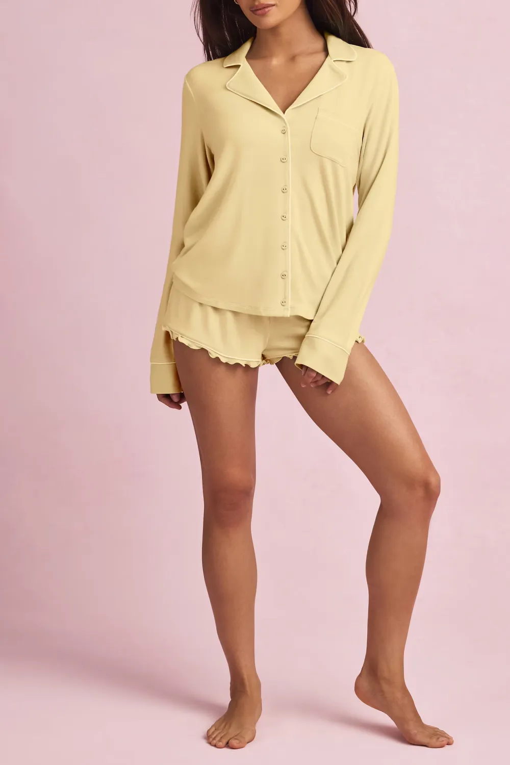 Casual Solid Color Soft Home Clothes