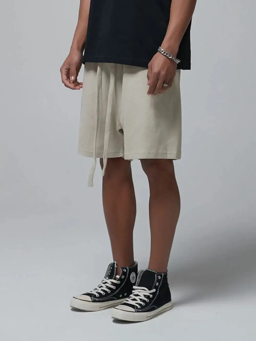 Utility Drawstring Cotton Blend Casual Shorts