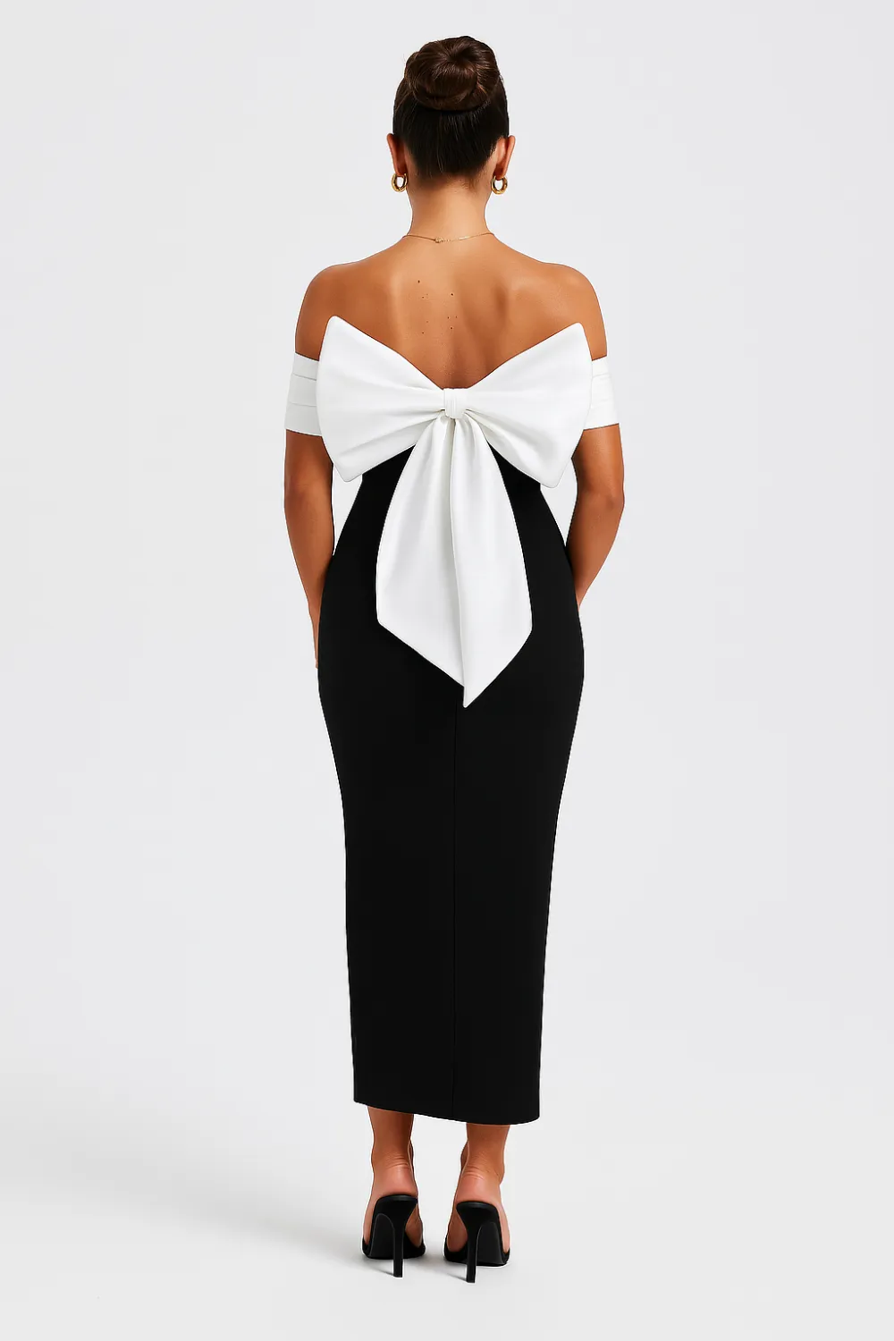 Statement Bow Midi Dress
