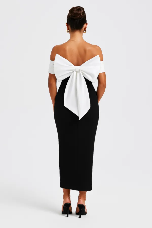 Statement Bow Midi Dress