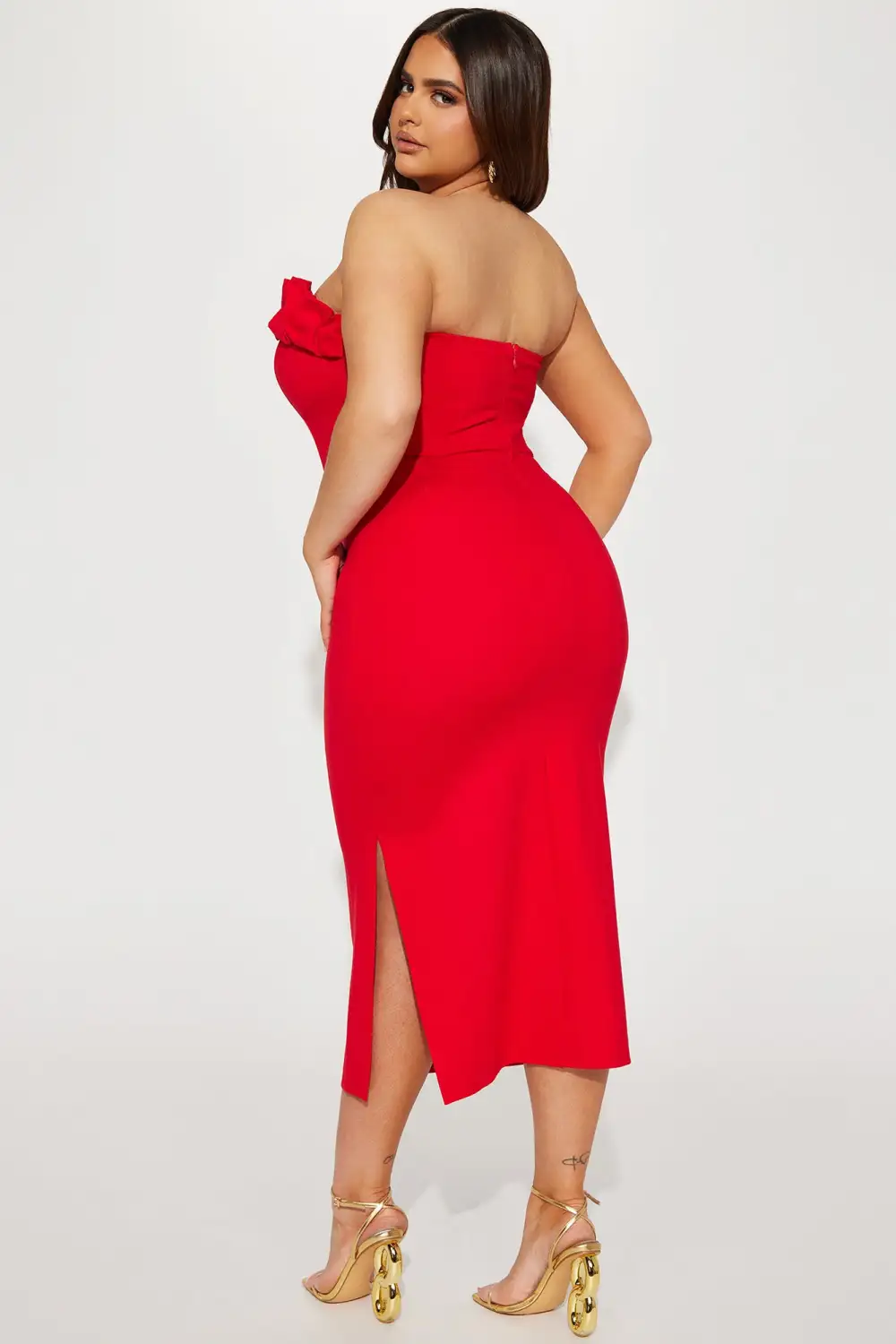 Karla Midi Dress - Red