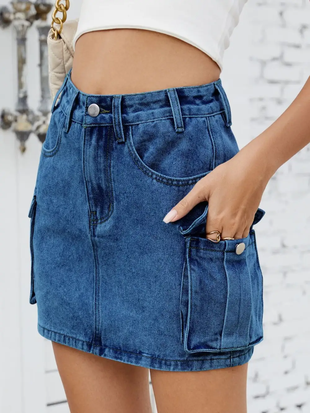 Cargo Denim Moni Wear Skirt