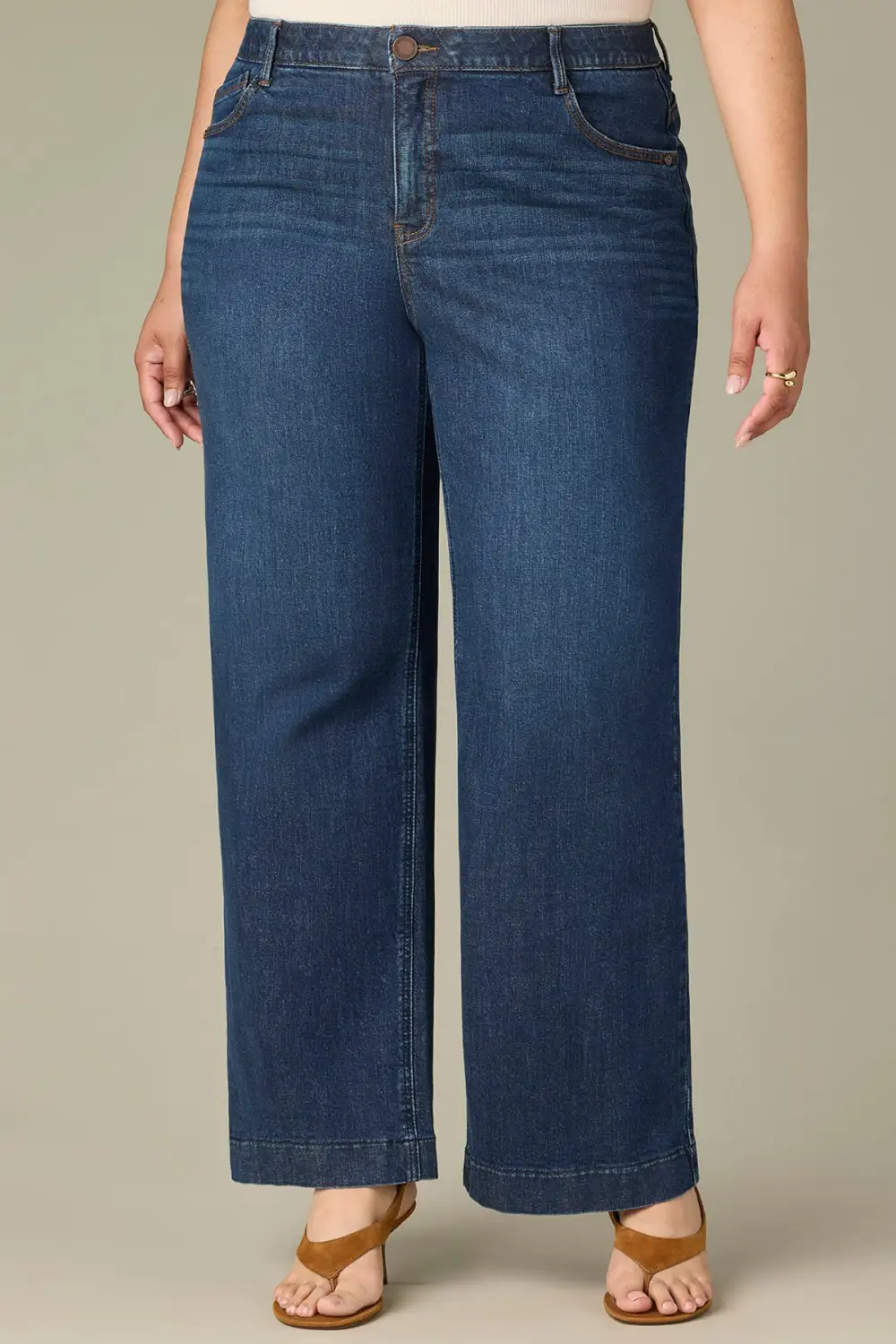 Sam High Rise Plus Size Wide Leg Jeans