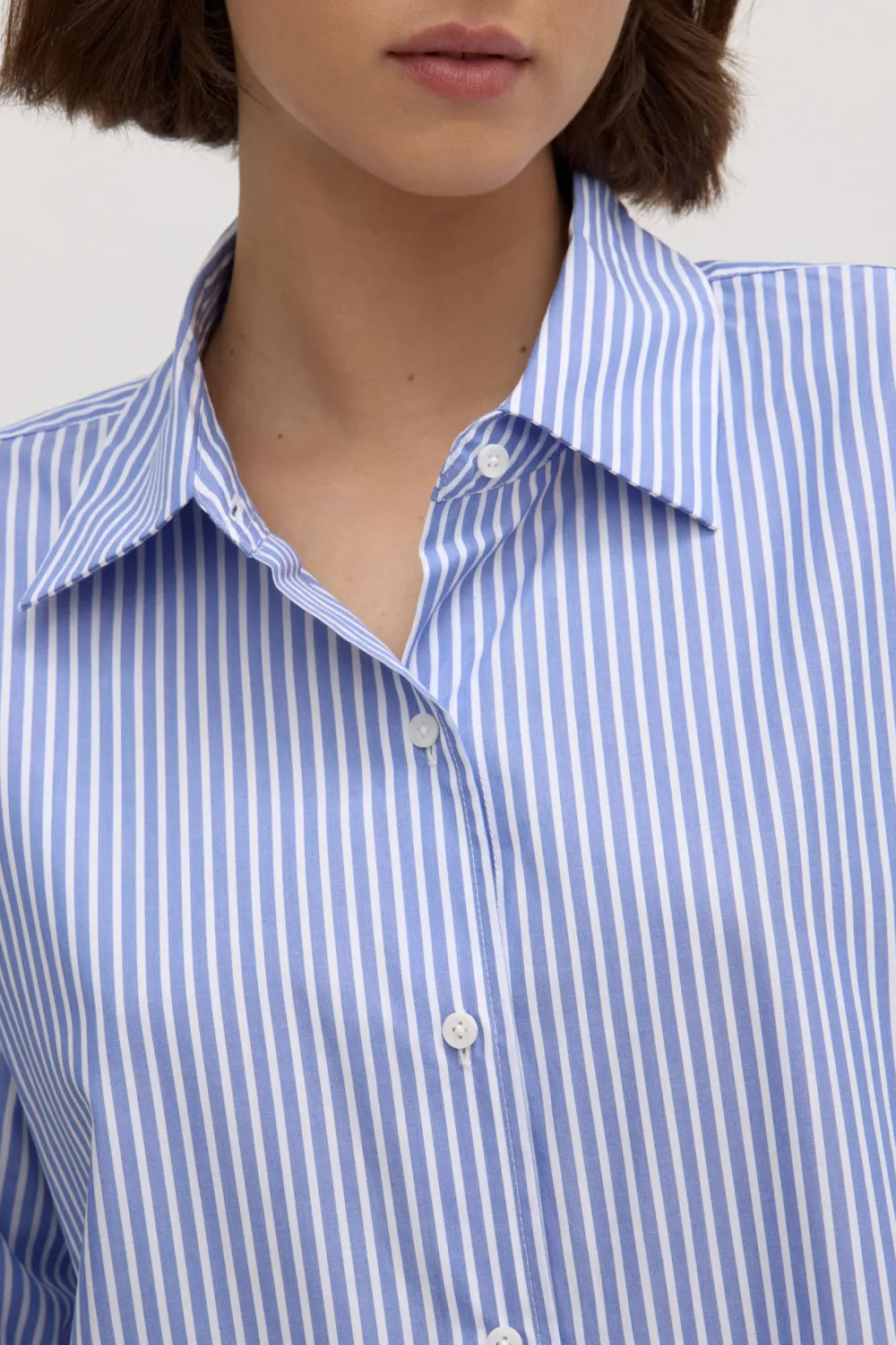 Exquisite Pure Cotton Poplin Loose Shirt