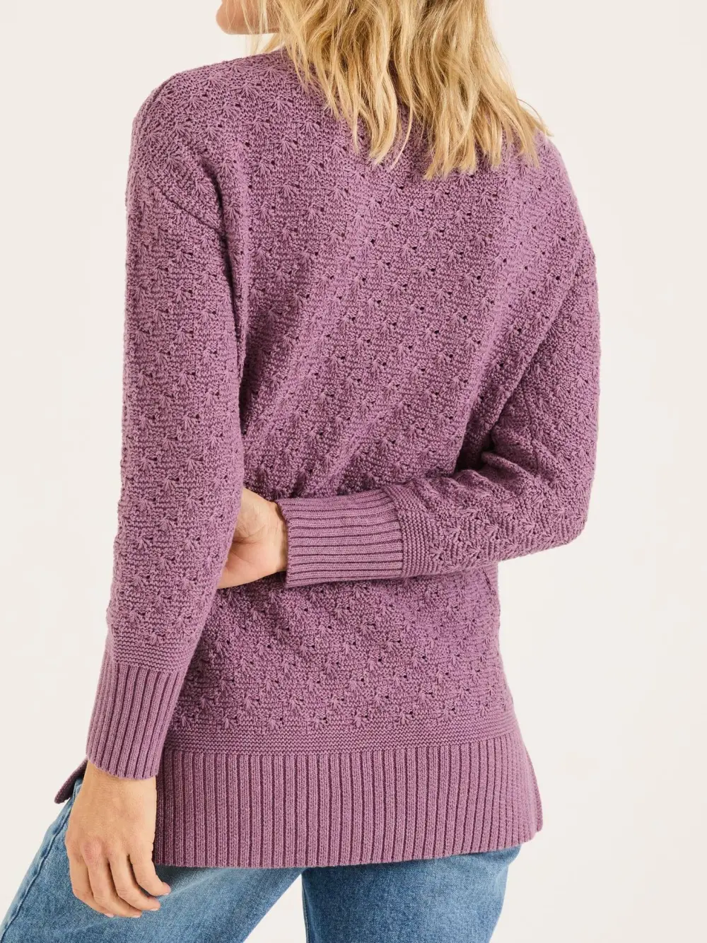 Farryn Purple Farryn Knitted 100% Cotton Knitted Jumper