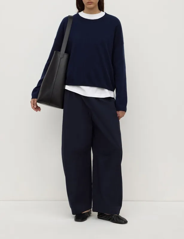 Ink Cashmere Boxy Knit Sweater