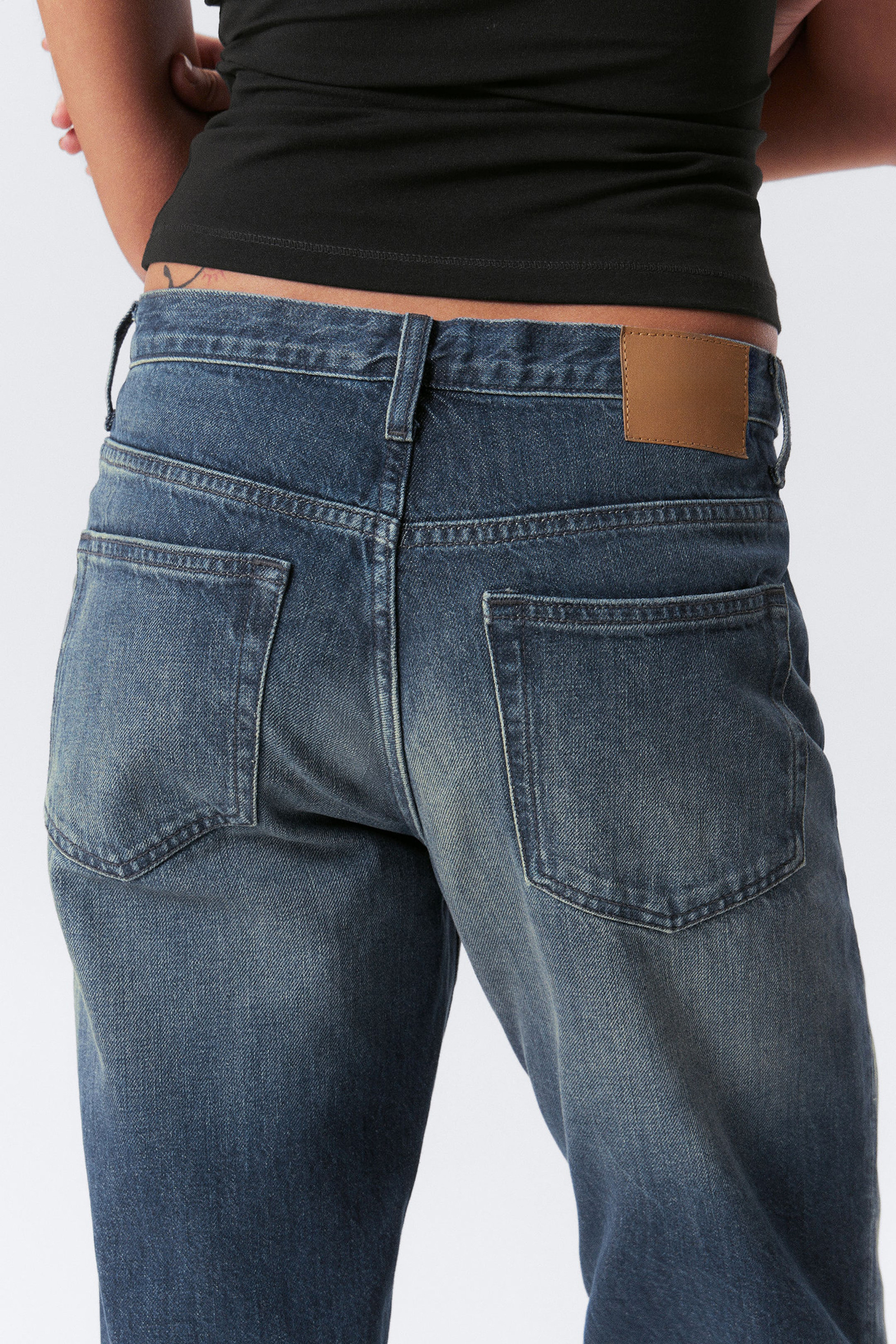 Pocketed Mid Waist Bootcut Jeans