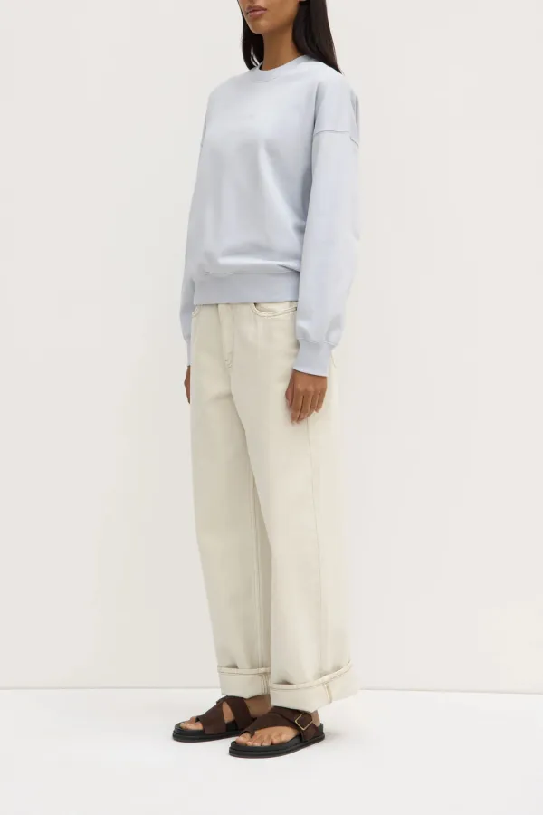 Ribbed Mouth Solid Color T-Shirt