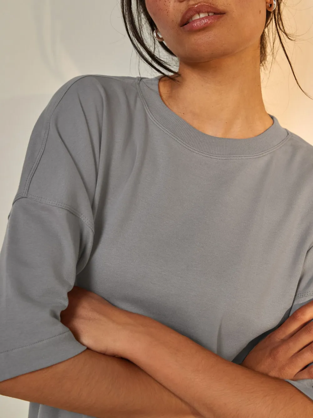 3-Piece Set Of Oversized Pure Cotton T-Shirts
