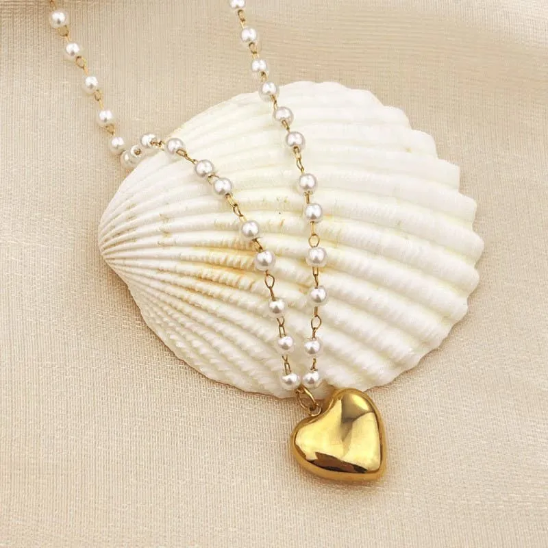 Lace Heart Necklace Minimal Jewelry