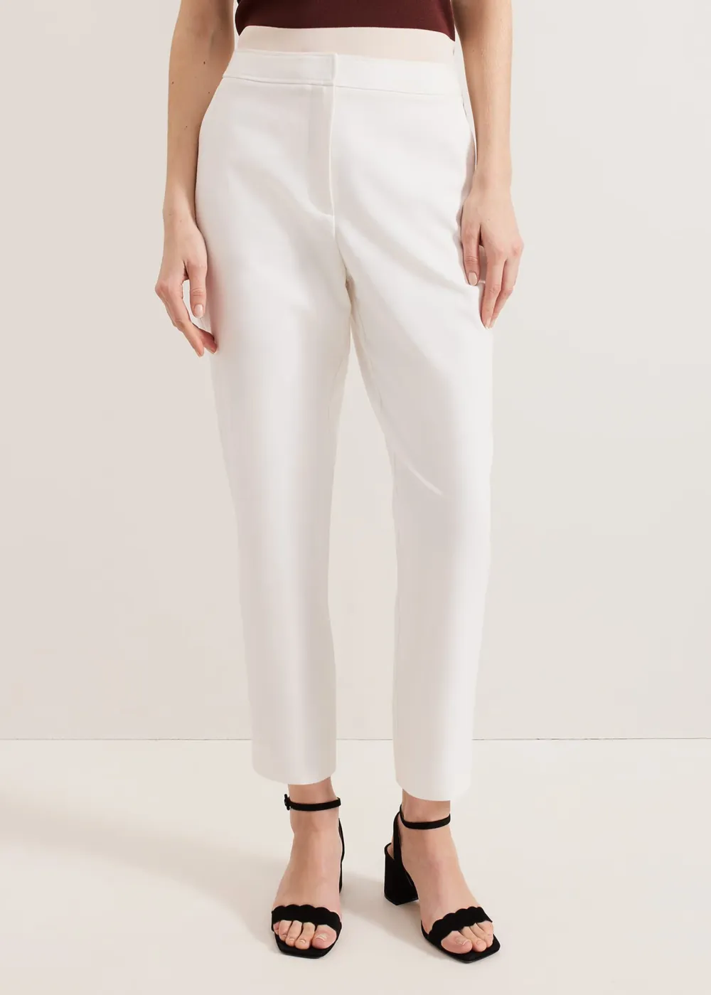 White Business-Style Women's Suit Pants