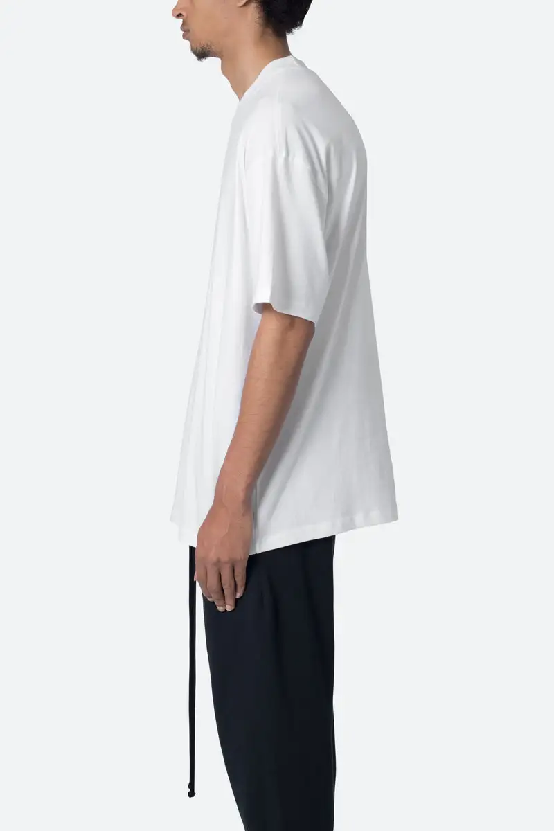 CRISP WHITE OVERSIZED CREW-NECK T-SHIRT
