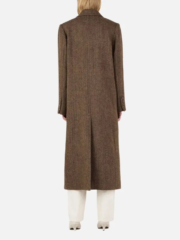 Double-Breasted Long Sleeve Coat