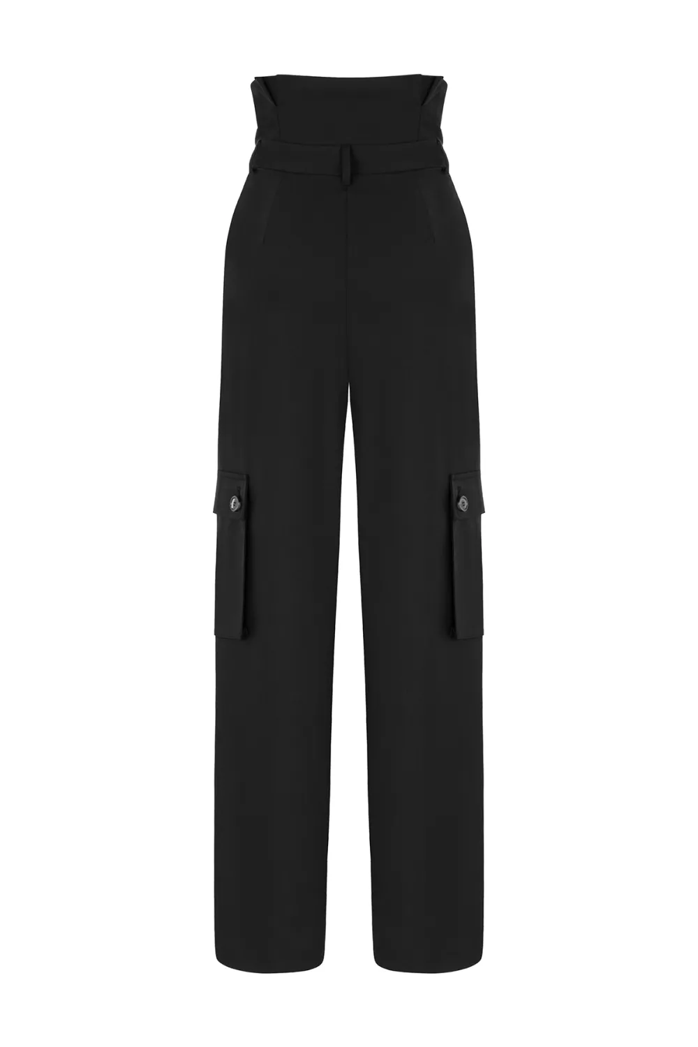 High Waist Pants-Black
