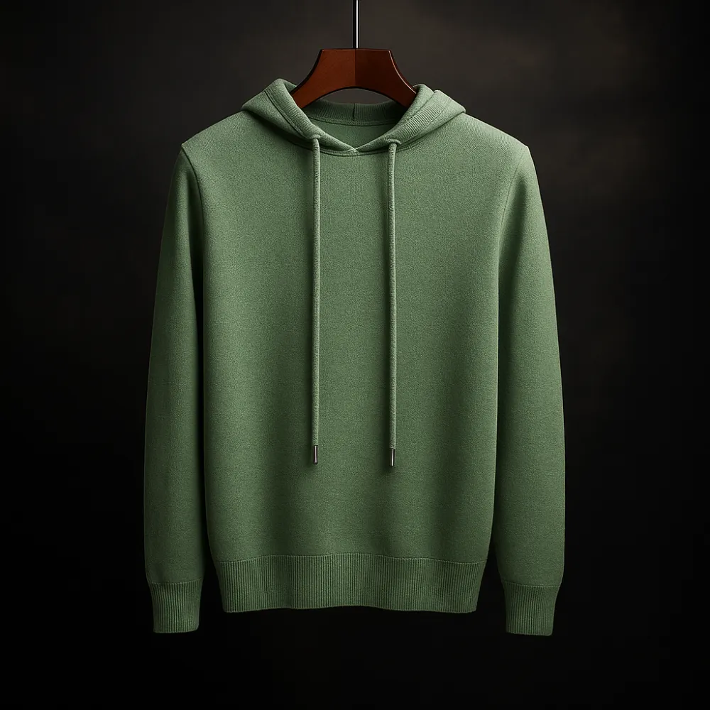Merino Knit Pullover Hoodie