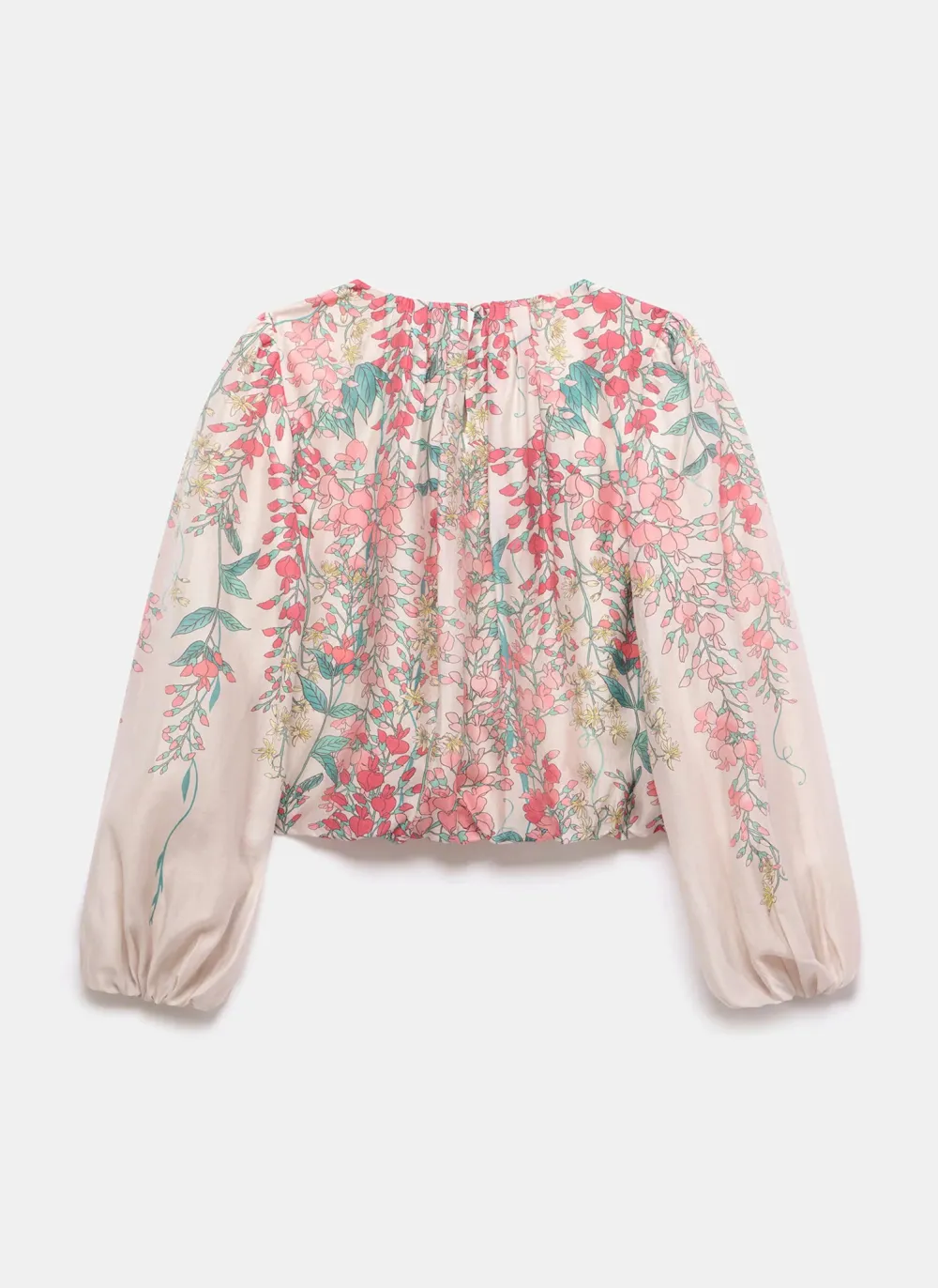 Casual Style Pink Floral Print Top