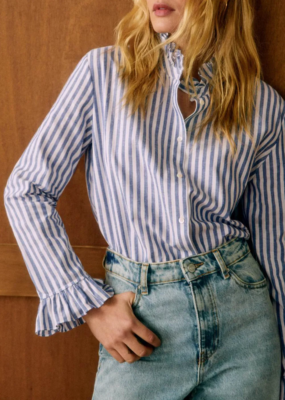 Blue Stripes  Long Sleeve Shirt