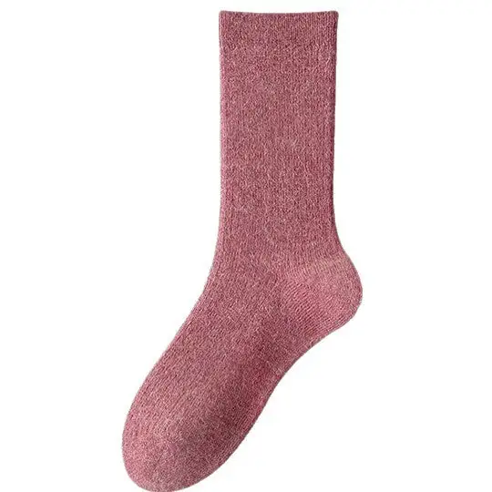Cozy Heathered Wool Blend Crew Socks